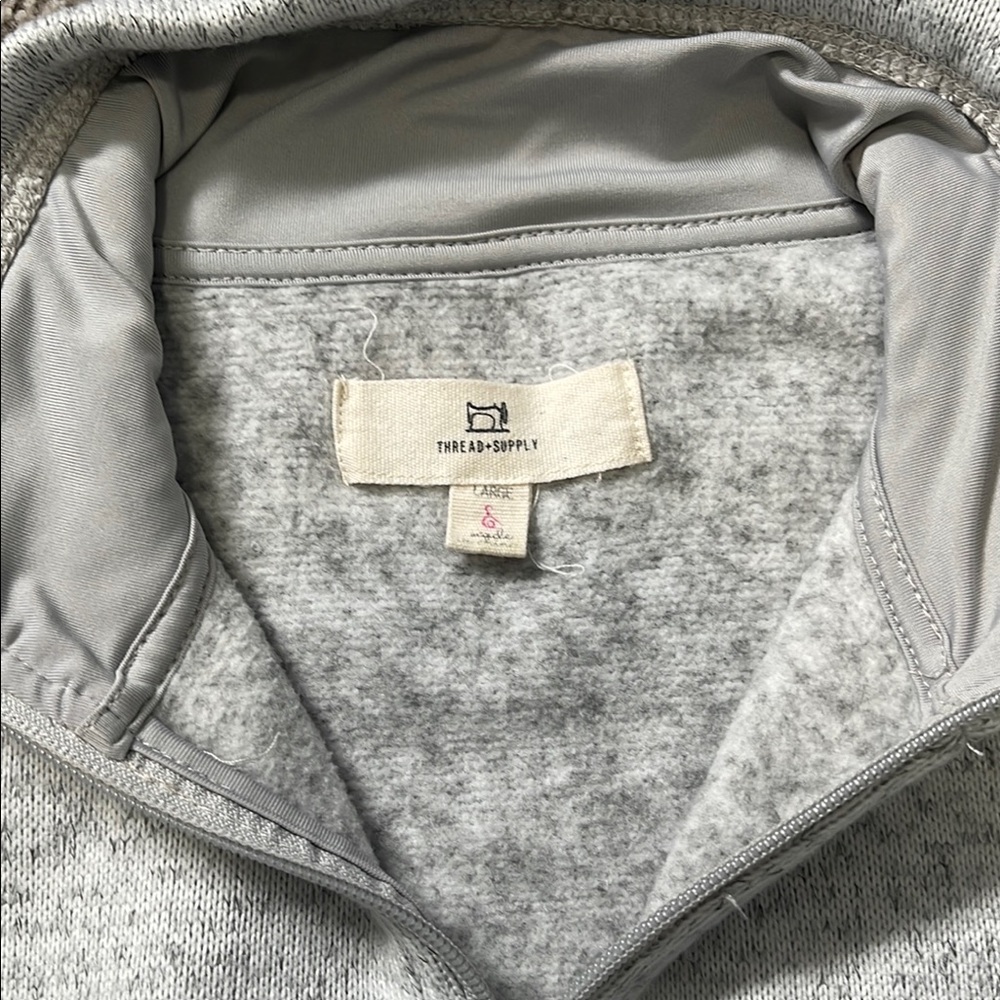 Thread & Supply Gray Quarter-Zip Pullover - Picture 2 of 4